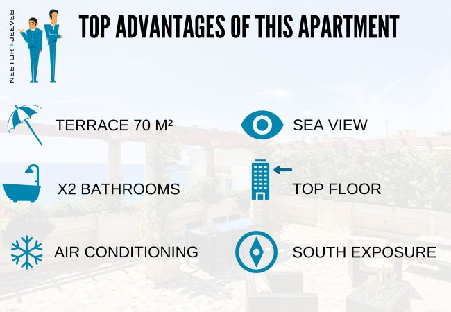 Apartment in Nice - N&J - SEA VIEW TERRACE PENTHOUSE - Private terrace Apartment in Nice - N&J - SEA VIEW TERRACE PENTHOUSE - Private terrace
