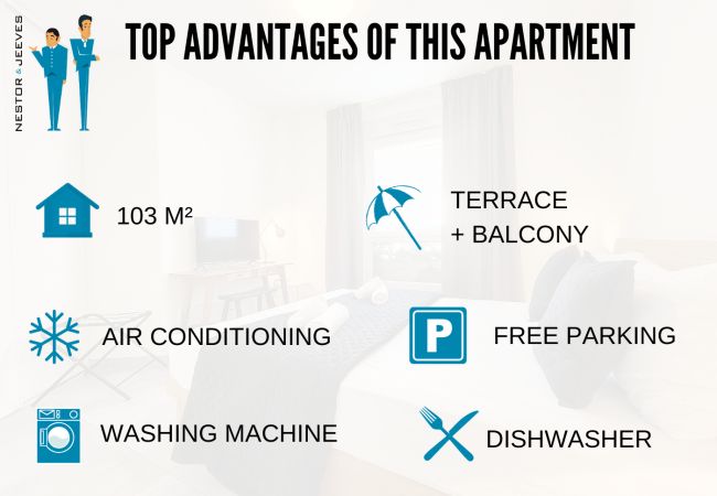 Apartment in Nice - New! N&J-L'OISEAU BLEU-4 bedrooms-Free Parking