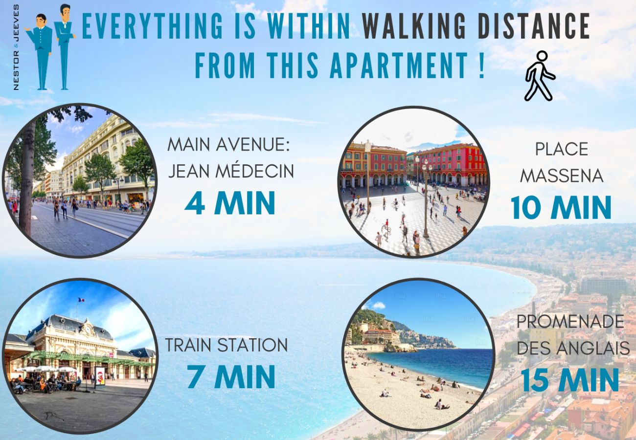 Apartment in Nice - New! N&J - L'ESCURIAL - Central