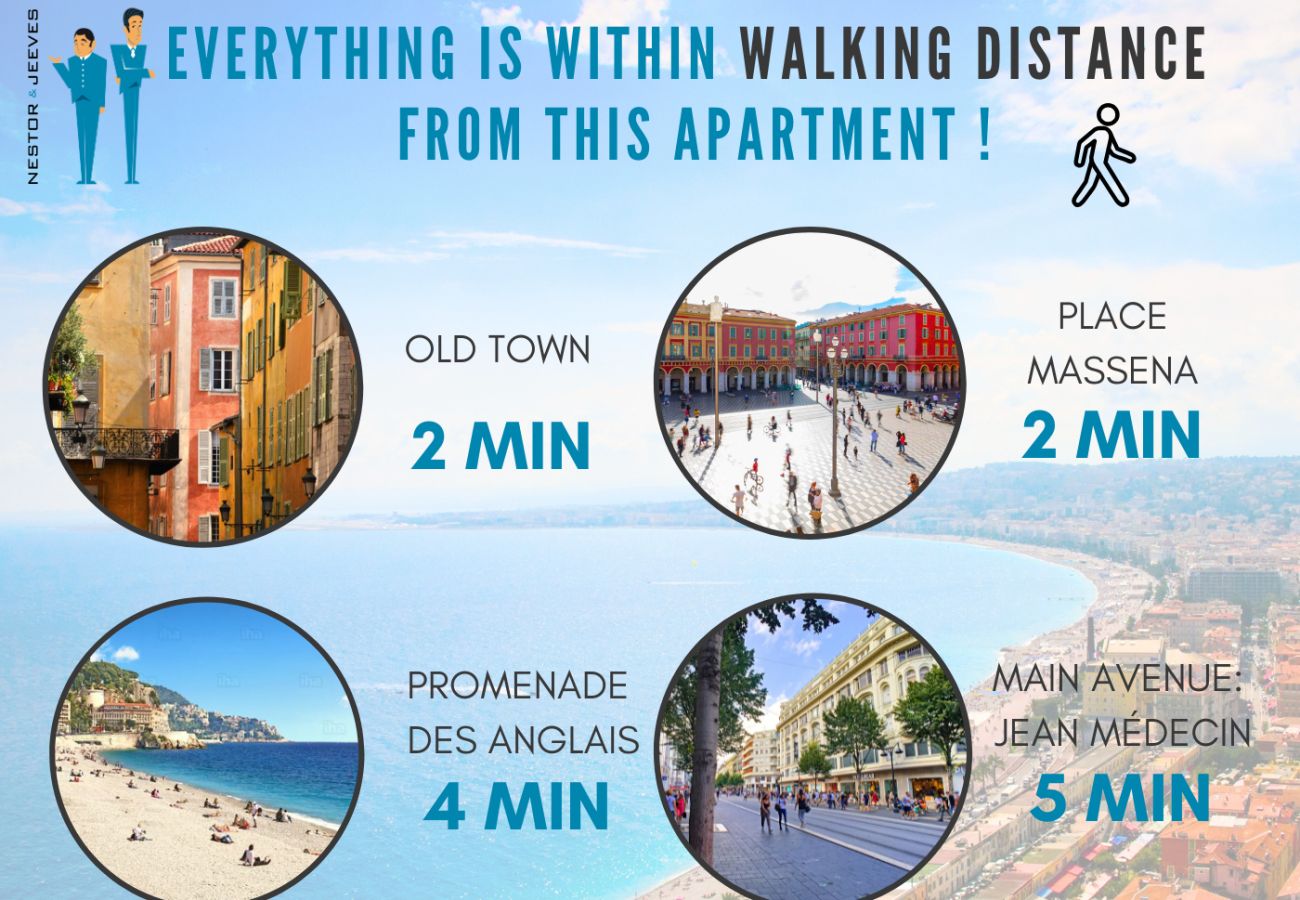 Apartment in Nice - New! N&J - RIVIERA JAURES - Terrace - Close old town