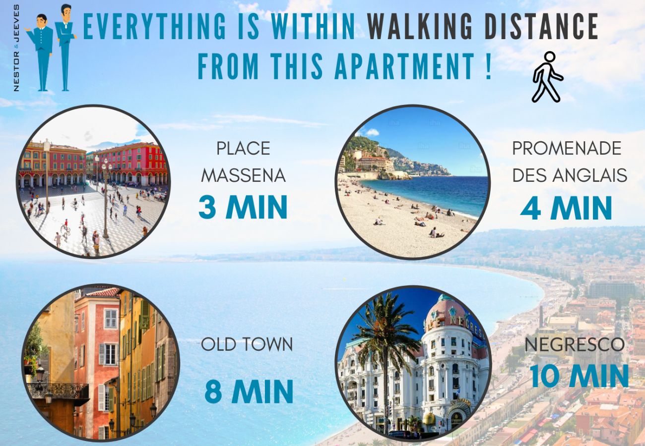 Apartment in Nice - New! N&J - GELATO - Bright - Balcony