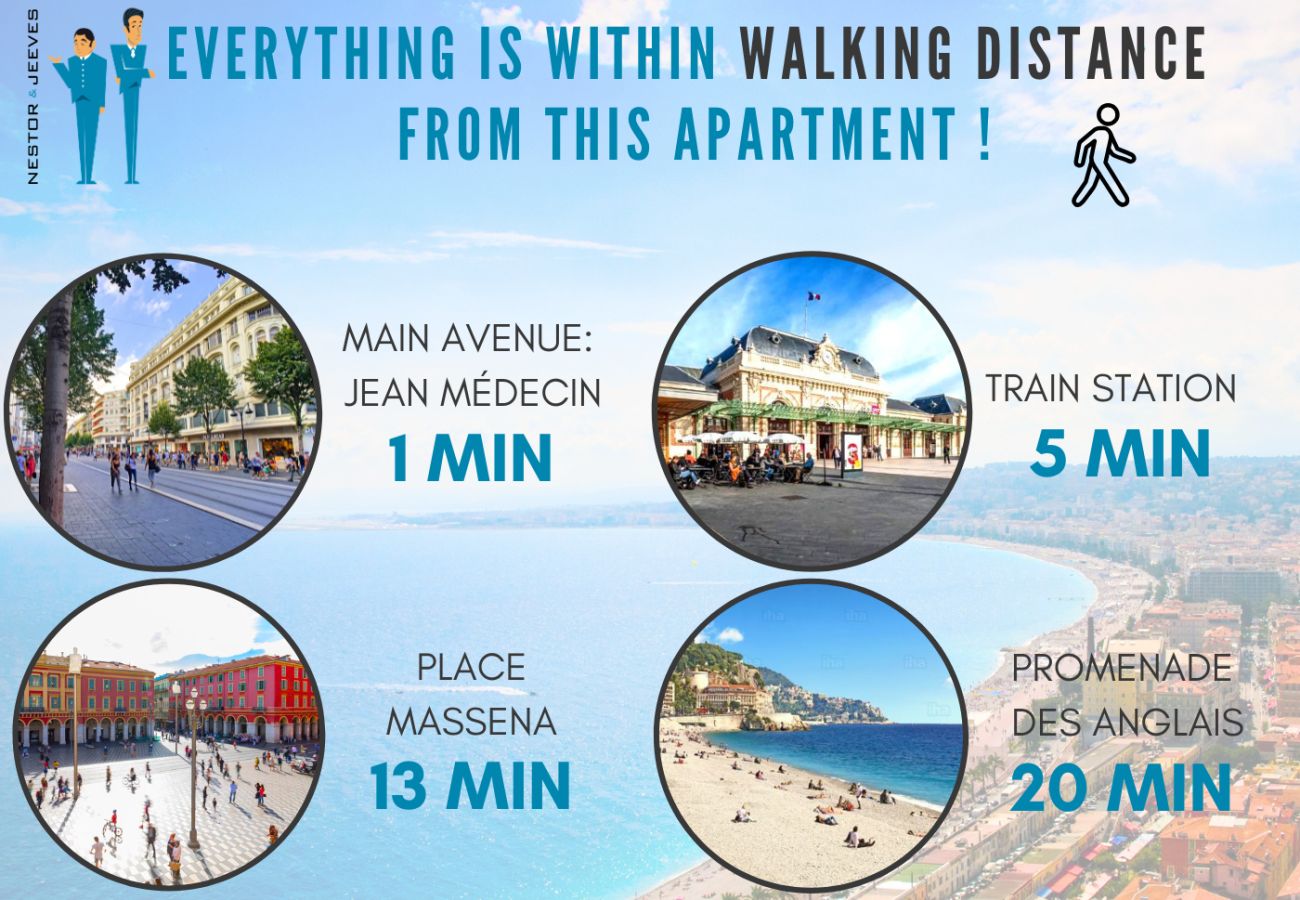 Apartment in Nice - New! N&J - URBAN RIVIERA - Central - Luminous