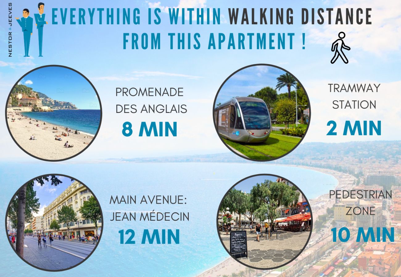 Studio in Nice - New! N&J - STUDIO ANNA - Central Nice • AC • Walk to beach