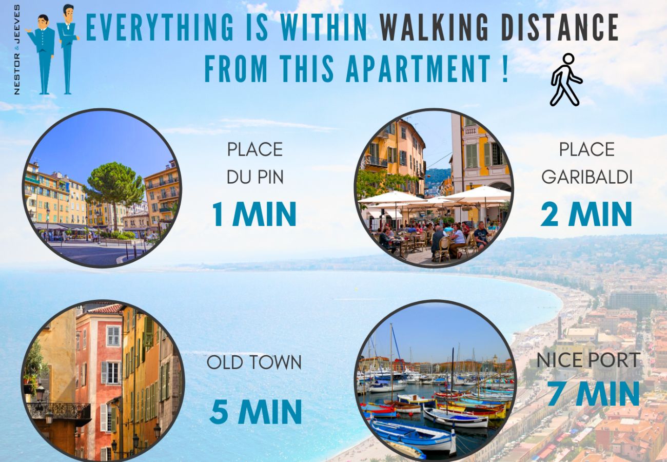 Apartment in Nice - New! N&J - COCON BONAPARTE -  Place du Pin - Balcony