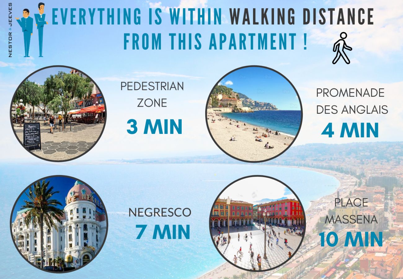 Apartment in Nice - New! N&J - BUFFA HARMONY - Central - Close sea