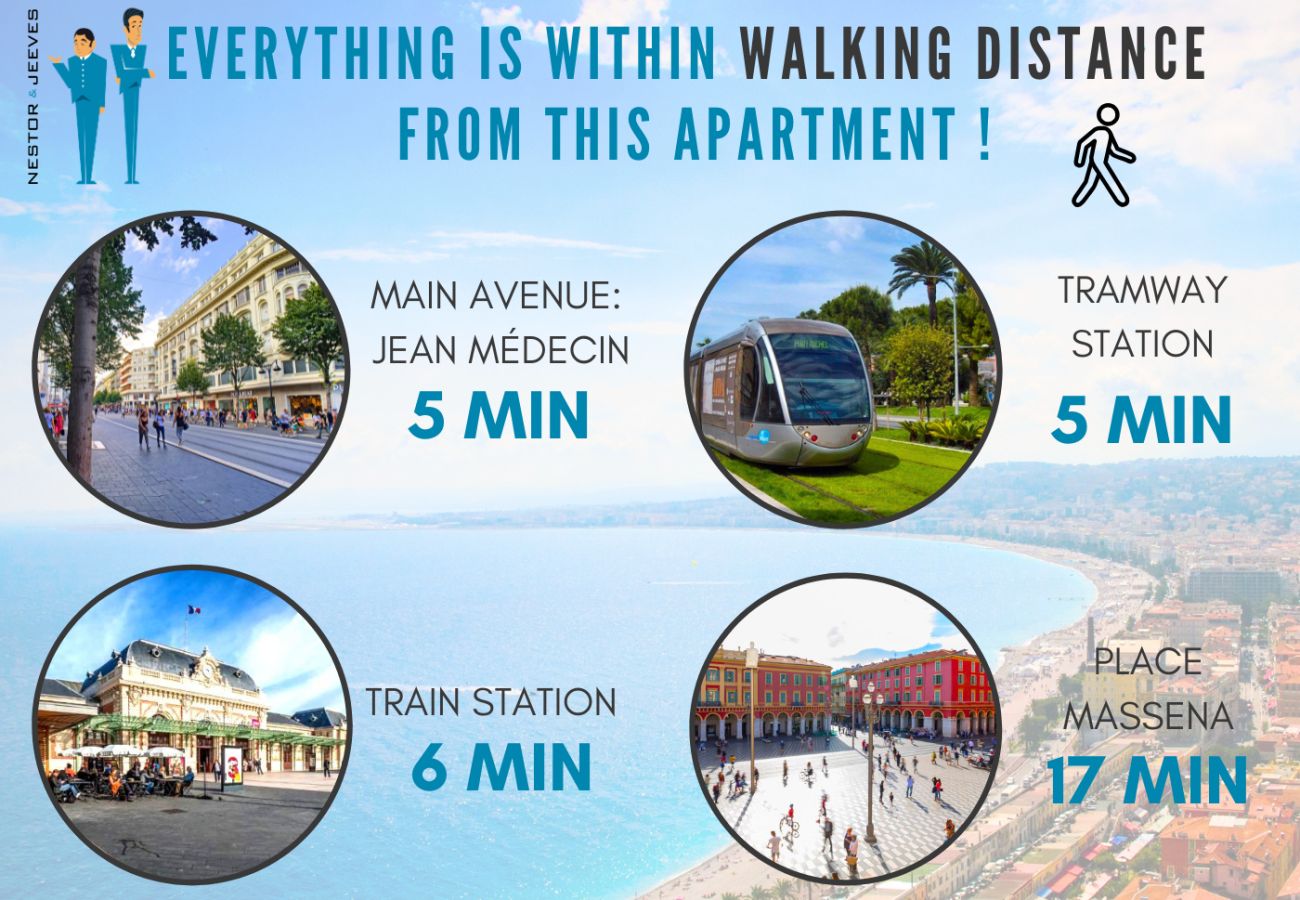 Apartment in Nice - New! N&J - COSY CERVANTES - Central - Spacious