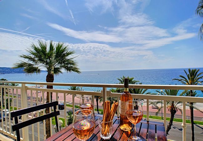 Appartement à Nice - N&J - OCEAN PROMENADE - Terrasse avec vue mer