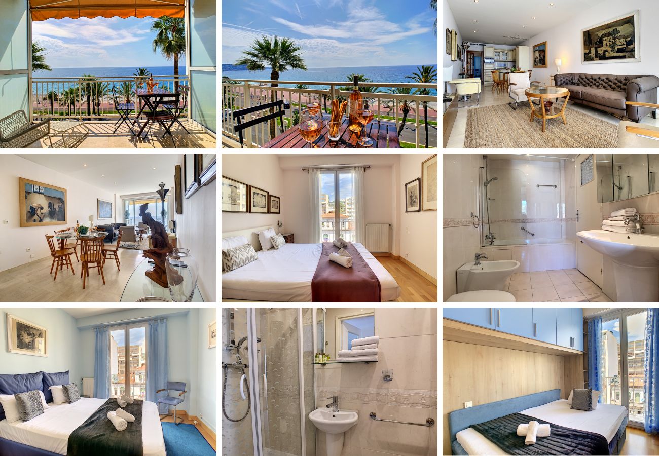 Appartement à Nice - N&J  - OCEAN PROMENADE - Terrasse avec vue mer - Spacieux