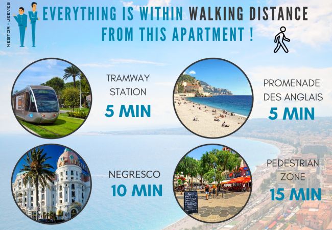 Appartement à Nice - N&J  - CIEL AZUR - Terrasse - Proche mer  Appartement à Nice - N&J  - CIEL AZUR - Terrasse - Proche mer