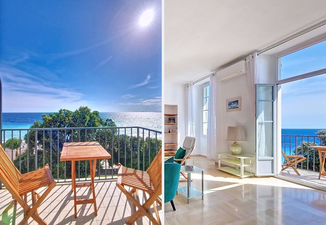 Appartement à Nice - NOUVEAU! N&J - BLEU PANORAMA - Vue mer