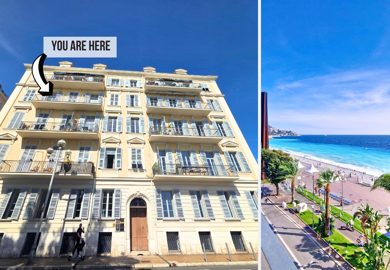 Appartement à Nice - NOUVEAU! N&J - BLEU PANORAMA - Vue mer