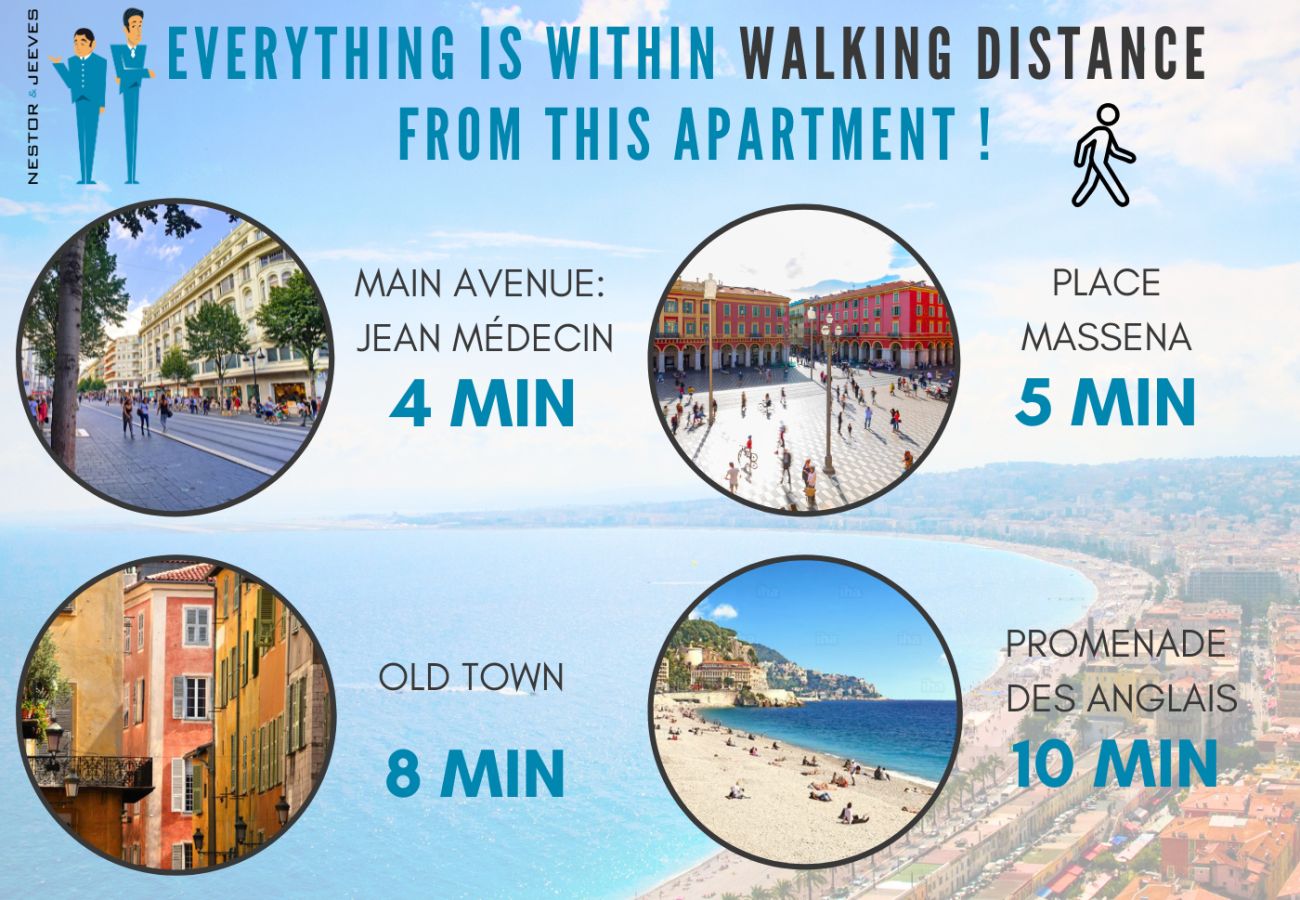 Appartement à Nice - Nouveau! N&J  - COCON ALBERTI  - Lumineux - Balcon